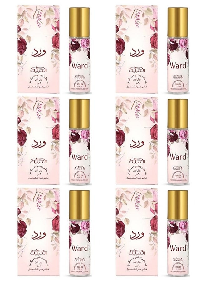 Nabeel Ward 6 ML Roll On Oil Perfume (Pack of 6) - Image 1